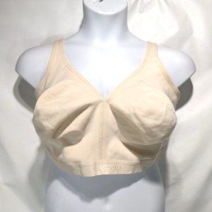 NWOT Lane Bryant Cacique Cotton Unlined No-Wire Bra Beige Plus Size 48D